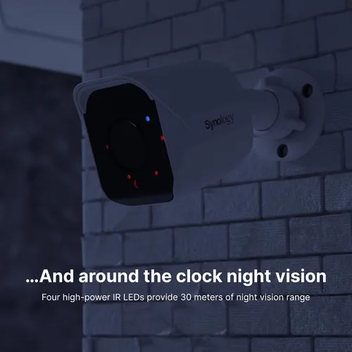Miniatura 3 de Synology Cámara IP de bala AI BC500-5MP, visión nocturna, IP67