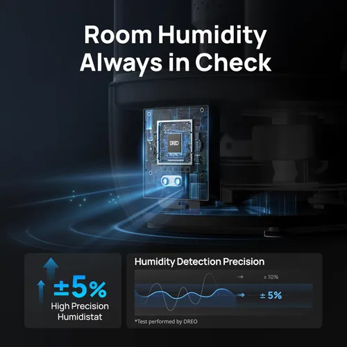 Miniatura 4 de Dreo Humidificadores de llenado superior de 6 L para dormitorio, tiempo de funcionamiento de 60 horas, 28 dB, silencioso, humidificadores de aire