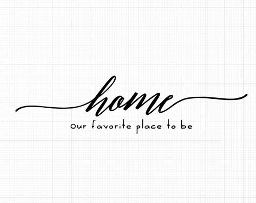 Home Our Favorite Place to Be - Wall Quotes Decals Vinyl Sticker