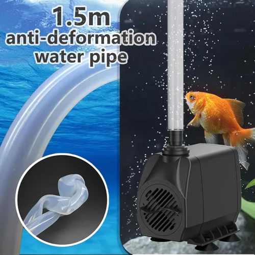 Miniatura 3 de SongLong Bomba sumergible con cable de alimentación de 10 pies de 500 GPH, protección contra sobrecalentamiento con elevación de 6.65 pies