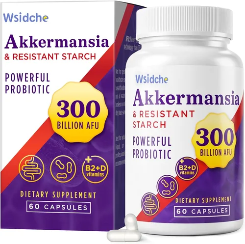 300 mil millones de probióticos AFU Akkermansia | Suplemento para mujeres y hombres, Akkermansia Muciniphila para Akkermansia, digestivo, intestino,