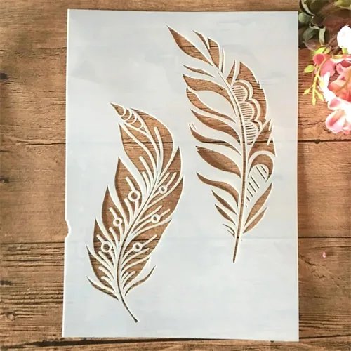 Miniatura 19 de TIAMECH Plantilla A4 reutilizable de líneas de símbolos pequeños para pintar, plantilla de capas de textura de cuadrícula, arte de pared