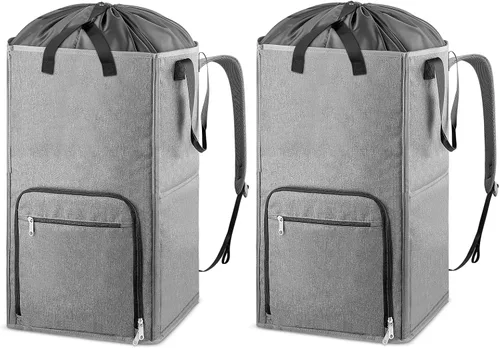 Miniatura 14 de Bukere - Mochila para lavandería, extra grande, 2 en 1, cesta de lavandería para estudiantes universitarios, artículos esenciales para el Negro