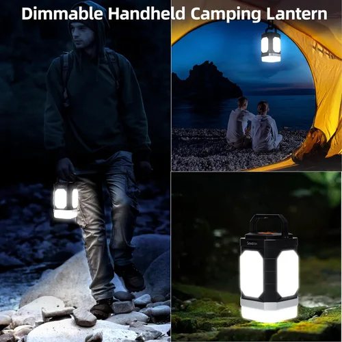 Miniatura 6 de Sinvitron Linterna de campamento recargable: 30,000 mAh luces de campamento portátiles, carga rápida QC3.0, 1000 lúmenes, tiempo de funcionamiento