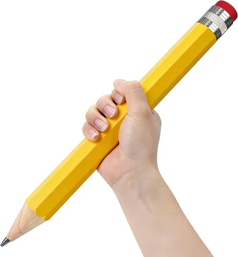 Miniatura 9 de Lápices Gigantes para Utilería/Regalos/Decoración - Lápiz Jumbo de Madera de 14 Pulgadas con Tapa para Escuelas y Hogares (Azul)