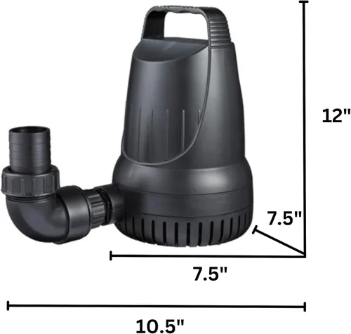 Miniatura 2 de HALF OFF PONDS Manta 3,300 GPH Bomba sumergible en cascada – Bomba magnética para estanque con cable de 30 pies – Eficiencia energética, segura