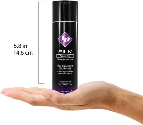 Miniatura 4 de ID Lubricants Lubricante personal Silk - Lubricante a base de agua y silicona, botella de 4.4 onzas líquidas, blanco cremoso (SLK-04)