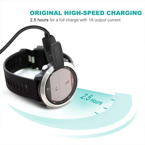 Miniatura 6 de TUSITA Cargador compatible con Garmin Forerunner 35 35J 230 235 630 645 Music 735XT, Approach G10 S20, Vivomove HR, ForeAthlete 35J, Lily - Cable