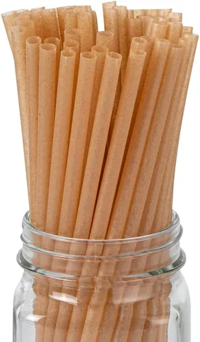 Miniatura 12 de Restaurantware-Basic Nature Disposable Straws,Sustainable Straws - Sturdy, Won't Alter Flavors, Brown PLA/Coffee Ground Straw, For Hot And Cold
