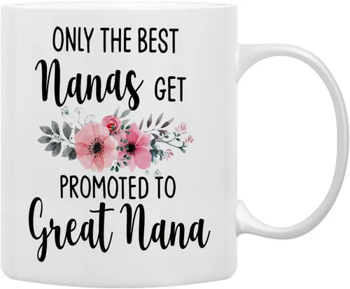 Miniatura 12 de QASHWEY Taza de café con texto en inglés «Only The Best Aunts Get Promoted to Great Aunt», divertidos regalos de anuncio de embarazo para tía, tías