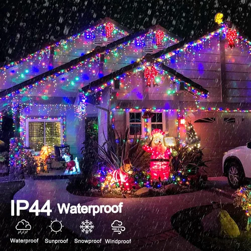 Miniatura 2 de Luces de Navidad de Carámbanos para Exteriores, 33 pies 400 Luces LED de Carámbanos para Exteriores, Luces Centelleantes Enchufables para Interiores
