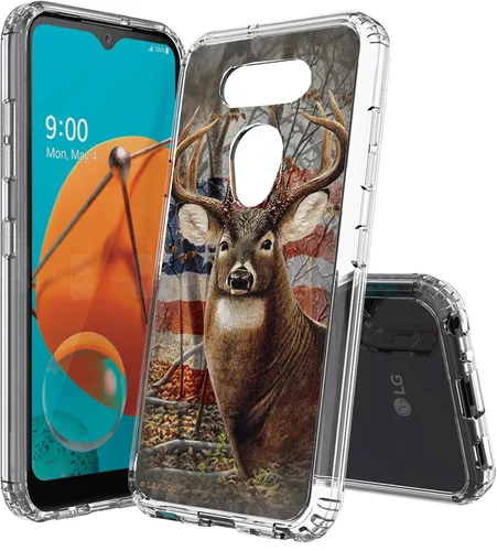 Miniatura 14 de Compatible con LG Aristo 5, funda transparente impresa, a prueba de golpes, arañazos, compatible con LG Phoenix 5/Fortune 3/Tribute Monarch/Risio 4