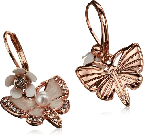 Miniatura 2 de Pendientes colgantes de mariposa, Oro rosa