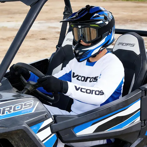Miniatura 3 de VCOROS - Casco de bicicleta de tierra para niños, casco de motocicleta para jóvenes, RY001 - Casco de cara completa para niños para ATV BMX UTV