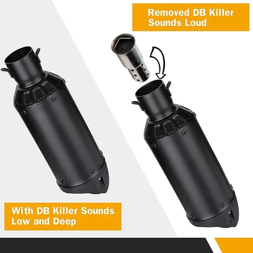 Miniatura 5 de LKV Silenciador DB para motocicleta de 2.01 pulgadas, silenciador universal, deflector removible, eliminador de ruido compatible con Harley, Moto