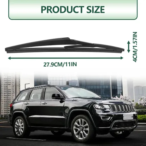 Miniatura 2 de Repuesto de limpiaparabrisas trasero de 11 pulgadas, compatible con Jeep Grand Cherokee 2022-2014/Chevy HHR 11-06/KIA Rio 2022-2012 Sorento