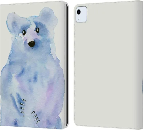 Miniatura 35 de Head Case Designs Wyanne - Funda de piel con licencia oficial de Wyanne Blue Watercolour Bear Animals 2, compatible con Apple iPad 10.2