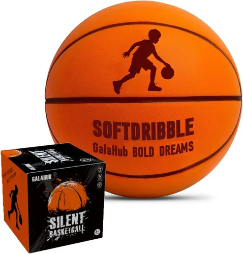 GalaHub Baloncesto silencioso sin compresión | Baloncesto de espuma suave sin ruido | Pelota sin sonido para entrenamiento en interiores y goteo