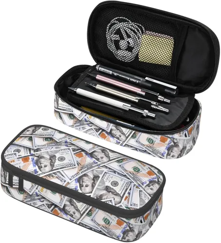 Miniatura 14 de Estuche organizador de lápices tribal étnico azteca de gran capacidad, papelería con cremallera, suministros escolares, bolsa para lápices