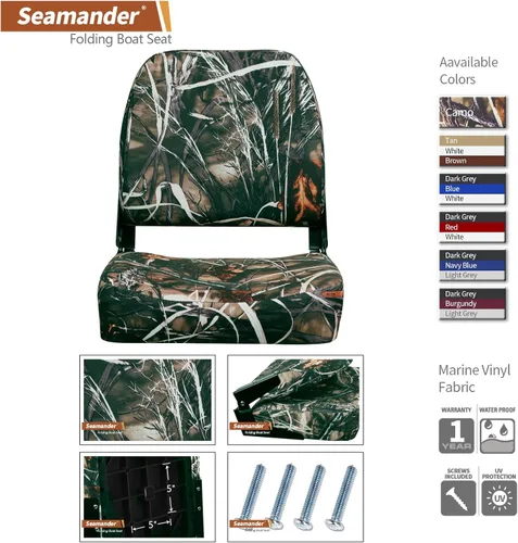 Miniatura 2 de Seamander - Asiento de barco con respaldo bajo Camuflaje (101S)