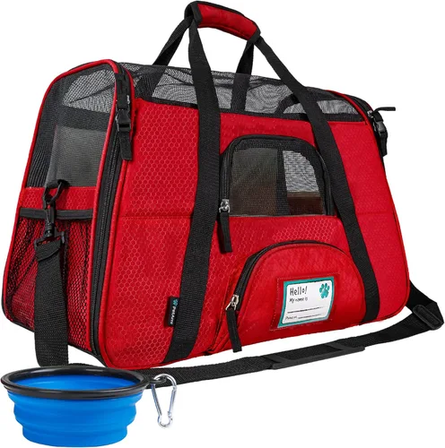 Miniatura 19 de PetAmi Transportador de mascotas aprobado por aerolíneas para gatos, transportador de perros de lados suaves para perros pequeños, suministros