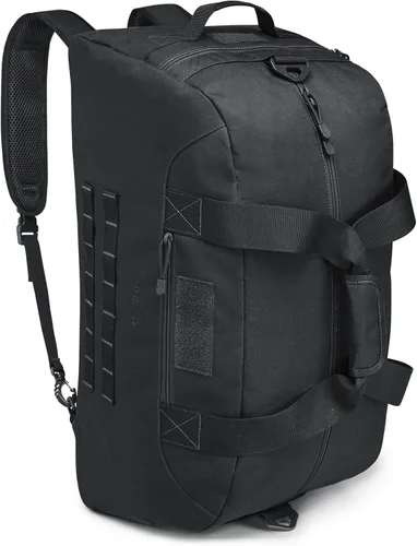 G4Free Mochila táctica grande de 70L para hombre, mochila deportiva para gimnasio con compartimento para zapatos, mochila militar Molle (negro)