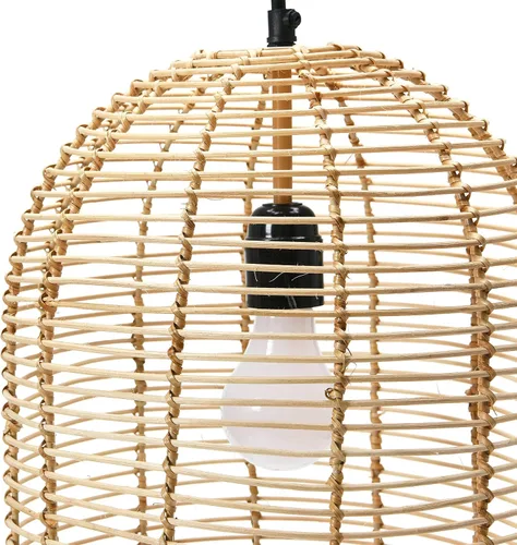 Miniatura 6 de Creative Co-Op Lámpara de techo moderna de ratán tejida a mano, estilo bohemio, natural