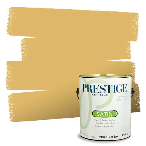 Miniatura 266 de PRESTIGE Paints Exterior Paint and Primer In One, 1-Gallon, Satin, Comparable Match of Benjamin Moore* Royal Linen* 931BM-PCM