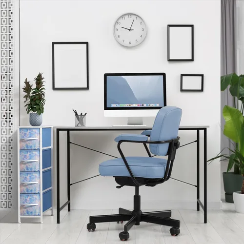 Miniatura 5 de Sorbus Cómoda Estrecha para Niños con 4 Cajones - Cajonera de Almacenamiento Vertical Delgada con Marco de Acero, Superficie de Madera y Tinte pastel