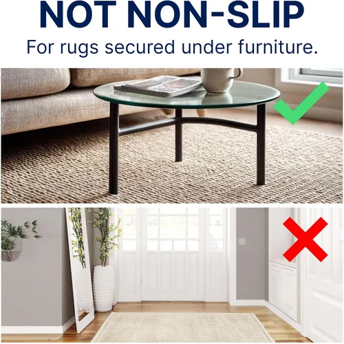 Miniatura 2 de RUGPADUSA, Almohadilla para alfombra de 4 pies 10 pulgadas x 6 pies 10 pulgadas, 100% fieltro (1/4 pulgadas de grosor), segura para todos