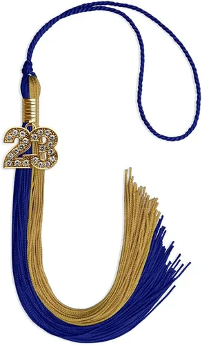 Miniatura 57 de Endea Graduation Borla de doble color con dije dorado (negro/oro brillante, 2022)