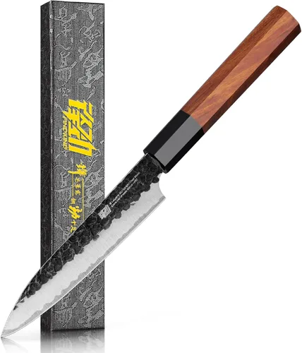 Miniatura 11 de FINDKING Dynasty Series - Cuchillo de chef japonés, cuchillo de cocina profesional, hoja de acero de alto carbono 9Cr18MoV, mango octogonal