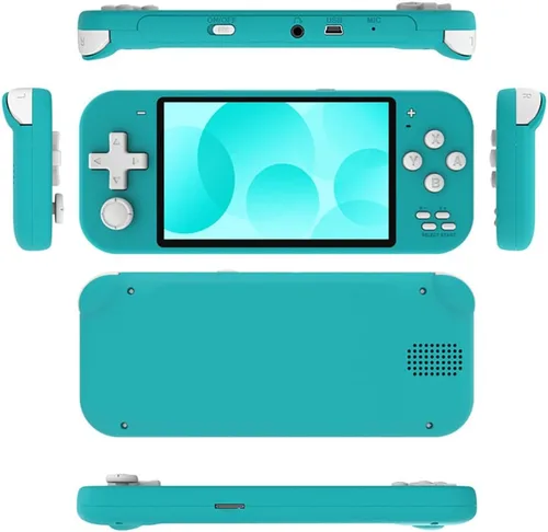 Miniatura 3 de Mini consola de juegos retro portátil X20, consola de juegos portátil de 4.3 pulgadas con joysticks, 2000 juegos integrados, descarga de juegos Azul