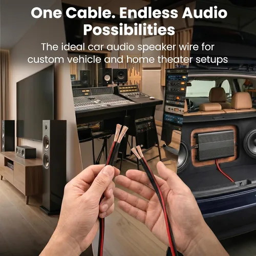 Miniatura 3 de Cable de altavoz Calibre 16, GearIT Pro Series Cable de altavoz 16/2 AWG (100 pies / 30.48 metros) Ideal para altavoces de cine en casa y altavoces