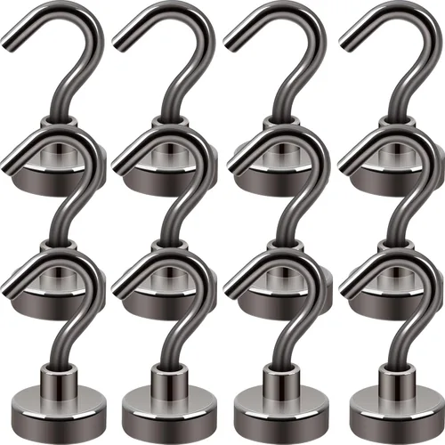 Miniatura 19 de NEOSMUK - Ganchos magnéticos de alta resistencia con imán de neodimio extrafuerte para colgar en refrigerador, caja de herramientas, crucero o Azul