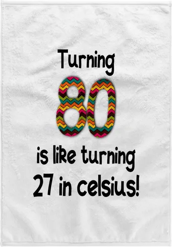 Miniatura 6 de 3dRose Turning 80 is Like Turning 27 in Celsius - Humorous 80th Birthday Gift 11x12 Wash Cloth for Face and Body