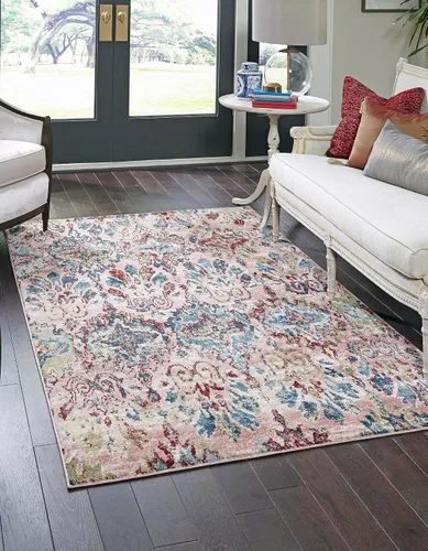 Miniatura 16 de Unique Loom Sumter Collection - Alfombra de área Brewton (2 pies x 6 pies, azul marino/azul)