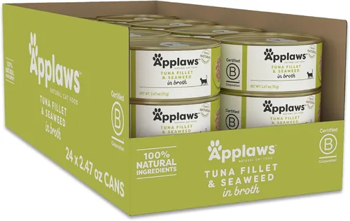 Miniatura 32 de Applaws Alimento húmedo natural para gatos en caldo, alimento húmedo enlatado de ingredientes limitados, sin aditivos, hecho con ingredientes