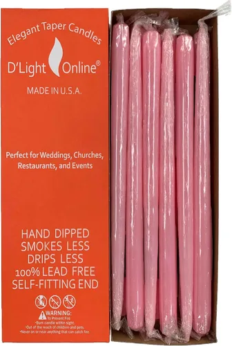 Miniatura 10 de D'light Online Elegantes Velas Cónicas de Otoño Estacional de 10 Pulgadas de Calidad Premium - Sin Perfume, Velas Cónicas Sumergidas a Mano, Sin