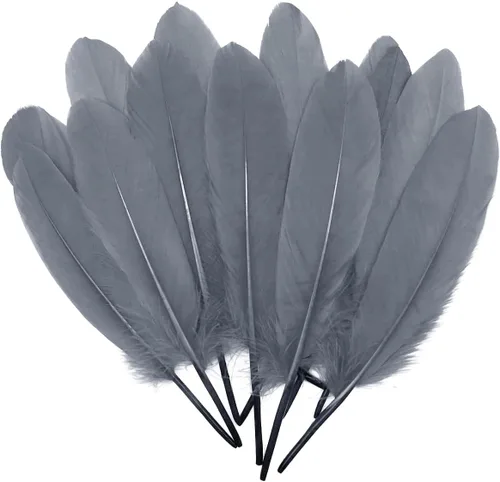 Miniatura 13 de 100 plumas de ganso marrón de 6 a 8 pulgadas para decoración de otoño, manualidades, ropa de cosplay, sombreros, accesorios, atrapasueños, Café