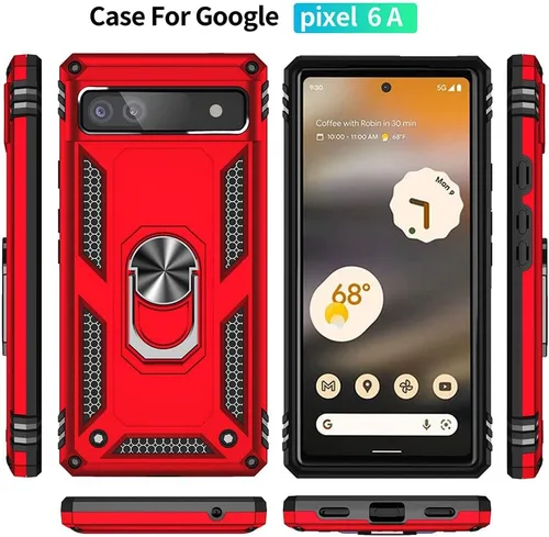 Miniatura 3 de Funda para Pixel 6a, Google Pixel 6A con protector de pantalla HD, [grado militar de 16 pies probada en caídas], anillo protector a prueba de golpes