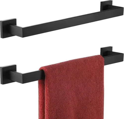 Miniatura 19 de KOKOSIRI Barra de Toalla Individual de 16 Pulgadas, Toallero para Baño o Cocina, Toallero de Pared de Acero Inoxidable SUS304, Cromo Pulido