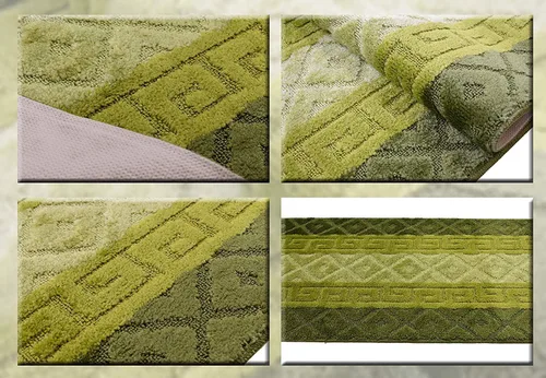 Miniatura 5 de Alfombra antideslizante verde de 11 pies para pasillo y cocina, 2'2" X 11' alfombra lavable - con respaldo de goma, alfombra de tamaño personalizado
