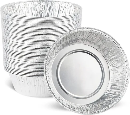 Miniatura 19 de PLASTICPRO - Sartén redonda de aluminio desechable de 7 pulgadas, apta para congelador y horno - Para hornear, cocinar, almacenamiento, asar