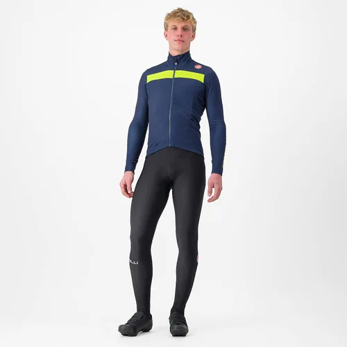 Miniatura 5 de Castelli Puro 3 Jersey FZ para hombre, manga larga con aislamiento polar, cremallera y cuello alto para ciclismo de carretera y grava I