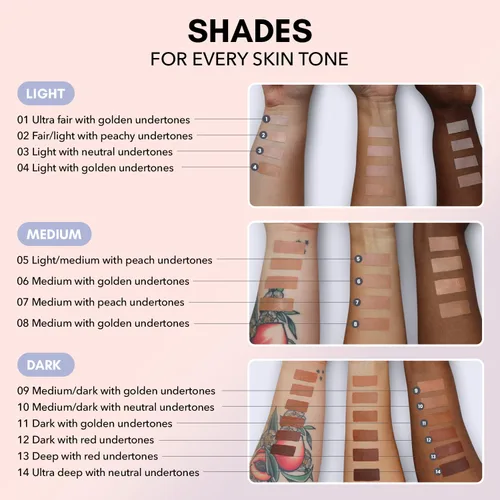 Miniatura 3 de Clover Skin Is In Serum Foundation Suero facial hidratante, base ligera, libre de crueldad animal y vegano, con escualano y cera de semillas de 10