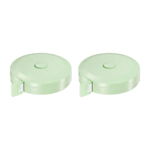 Miniatura 10 de HARFINGTON 2 cintas métricas redondas retráctiles de 4.9 ft/60 pulgadas, tamaño de bolsillo para medidas de cuerpo, tela, costura y manualidades