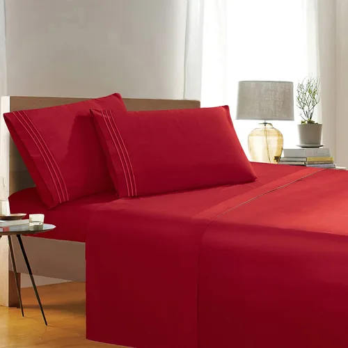 Miniatura 9 de Elegant Comfort 1500 Premier Resistente a Arrugas y Decoloración de Calidad Hotel Juego de Sábanas de 4 Piezas Ultra Suave Lujoso Incluye Sábana
