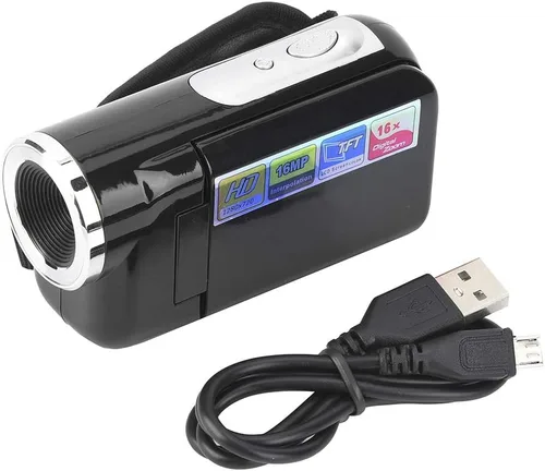 Videocámara digital para niños – Cámara de video HD con zoom digital 16X con pantalla LCD TFT de 2 pulgadas, grabadora de video portátil para niños,