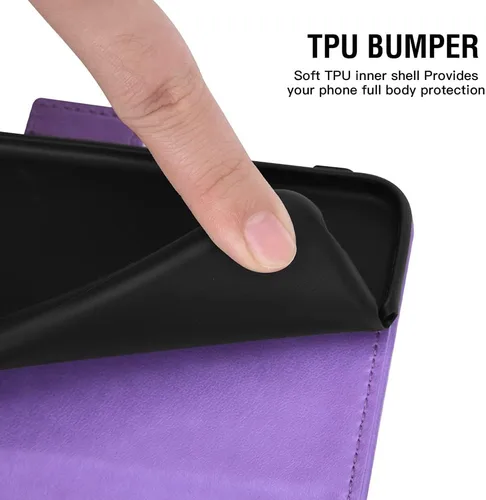 Miniatura 7 de Asuwish Funda para teléfono TCL Stylus 5G 2022 con protector de pantalla de vidrio templado y soporte de cuero para tarjetas de crédito, accesorios